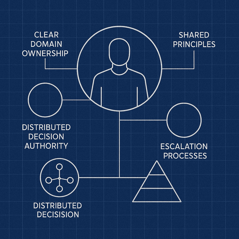 Enterprise level governance framework establishing team boundaries