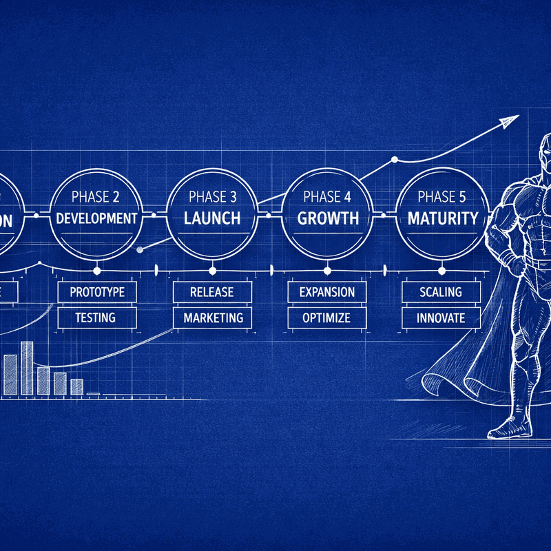 Timeline showing five TOGAF phases implemented over 12 months with key milestones, deliverables, and team adoption...