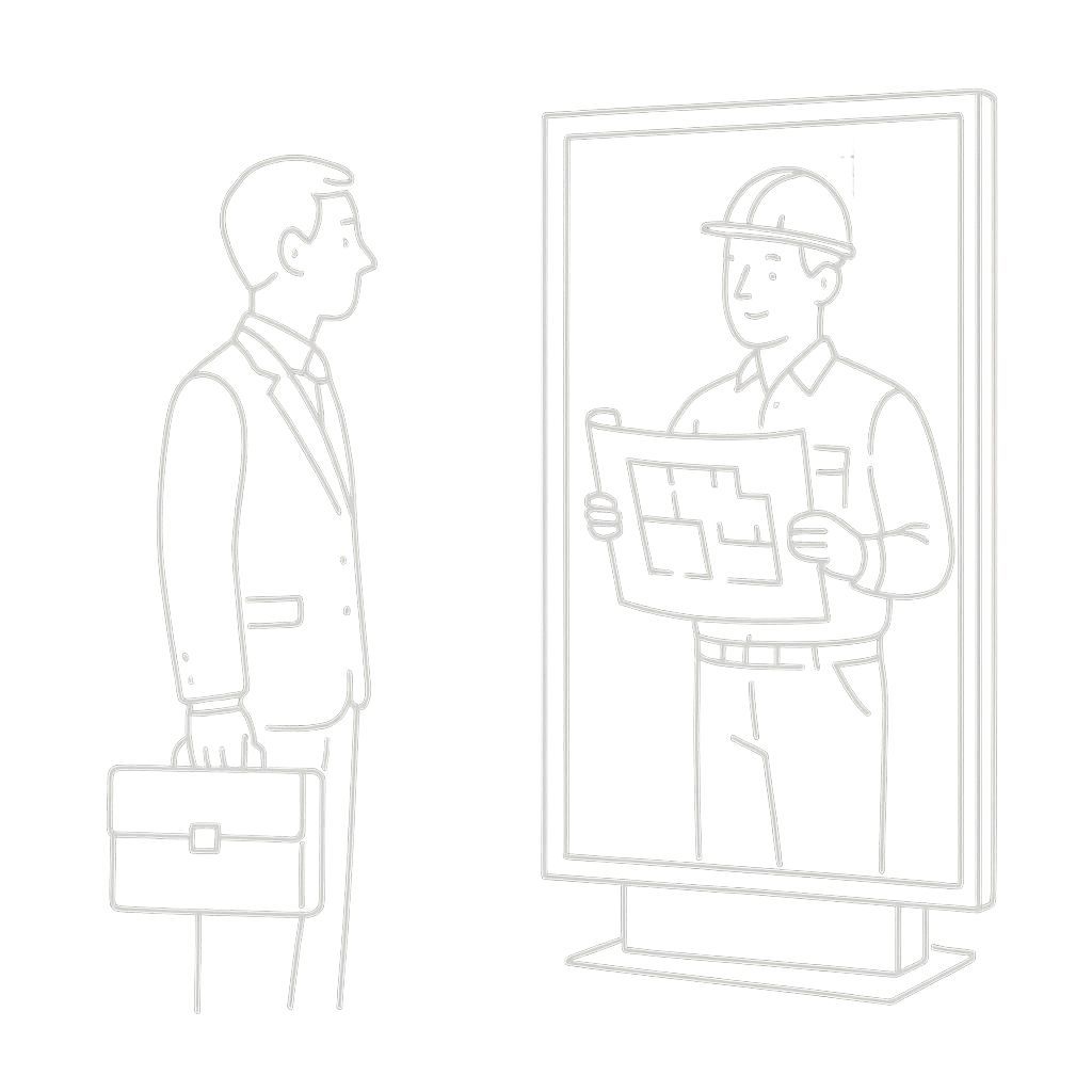 Career Path Journey - Blueprint Style Illustration