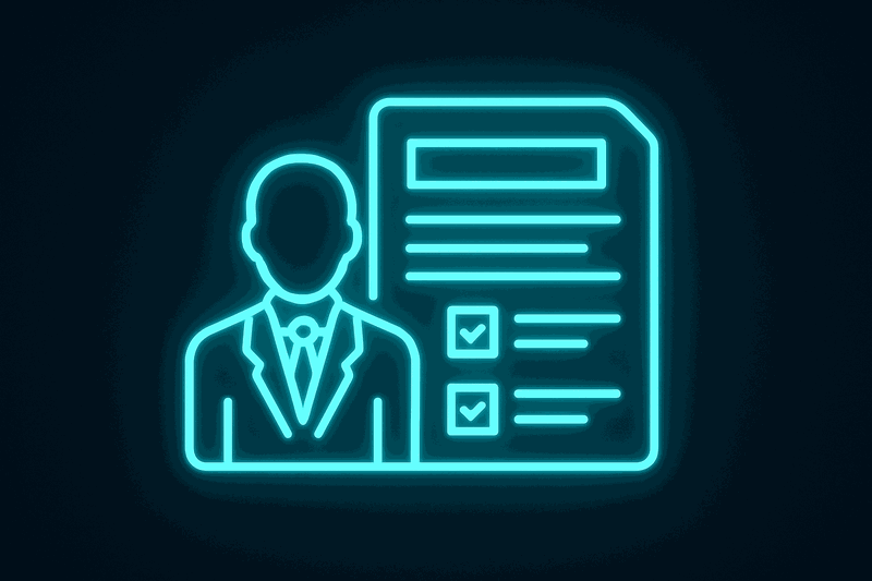 Architect reviewing structured document with clear sections and checkboxes