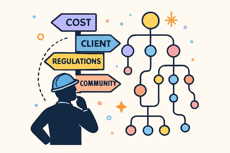 Diagnostic framework flowchart showing decision paths for identifying organizational physics