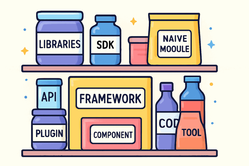 Blueprint diagram showing a pantry with TOGAF elements as ingredients, some highlighted as high-value, others dimmed as...
