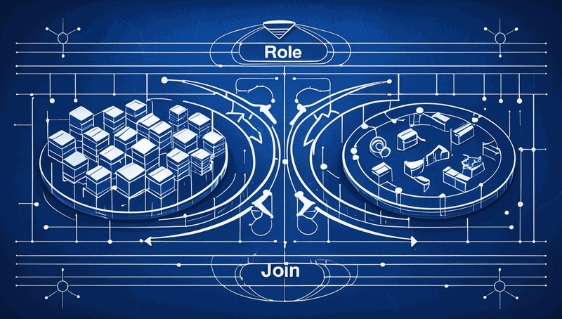 Two paths diverge from Day One: role-performance frame leads to resistance, joining frame leads to trust