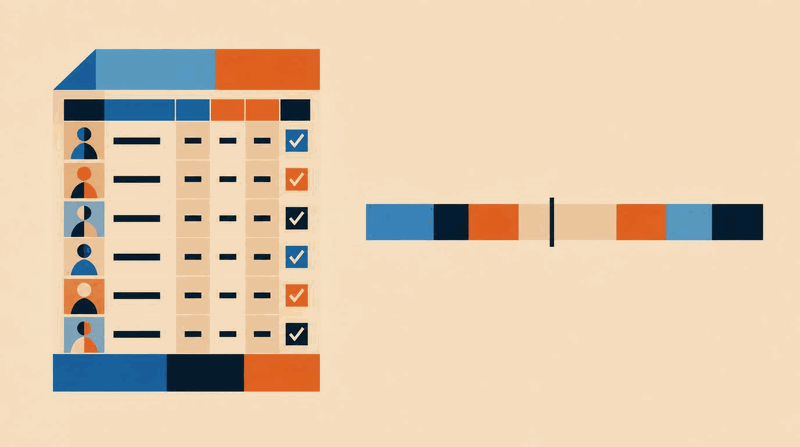 A stakeholder matrix document on a desk next to a stalled project timeline, representing the gap between documentation and